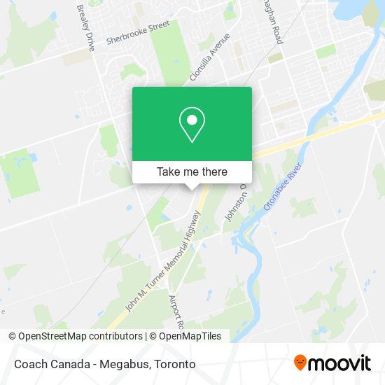 Coach Canada - Megabus map