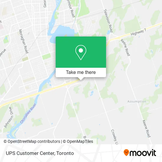 UPS Customer Center map