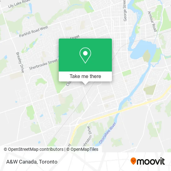 A&W Canada map