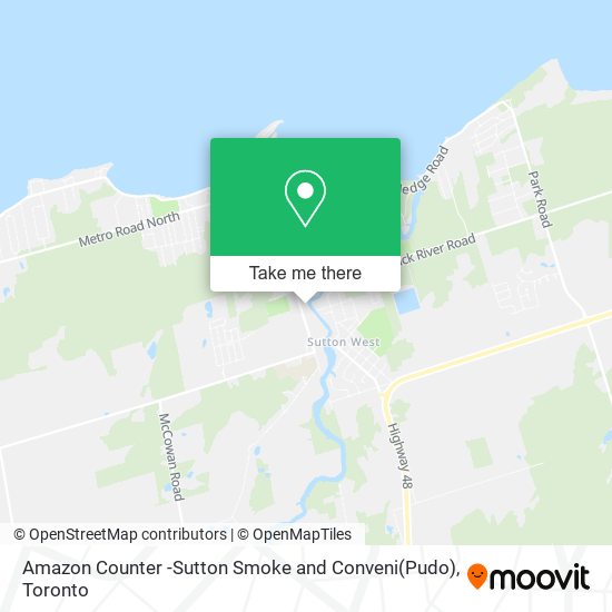 Amazon Counter -Sutton Smoke and Conveni(Pudo) map