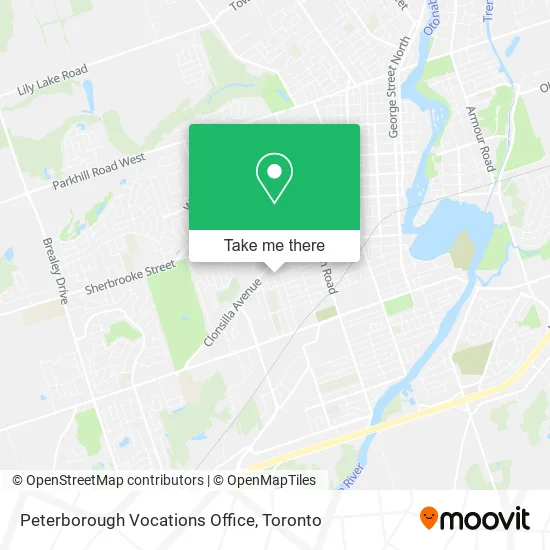 Peterborough Vocations Office map