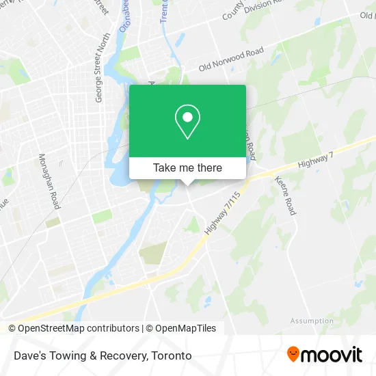 Dave's Towing & Recovery map