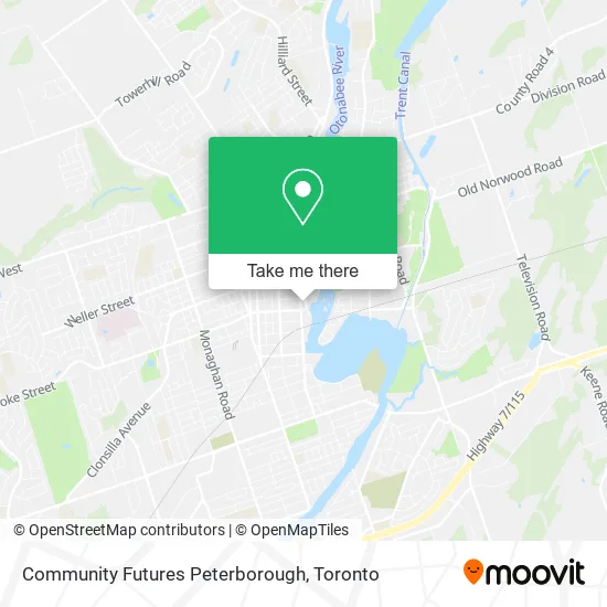 Community Futures Peterborough map