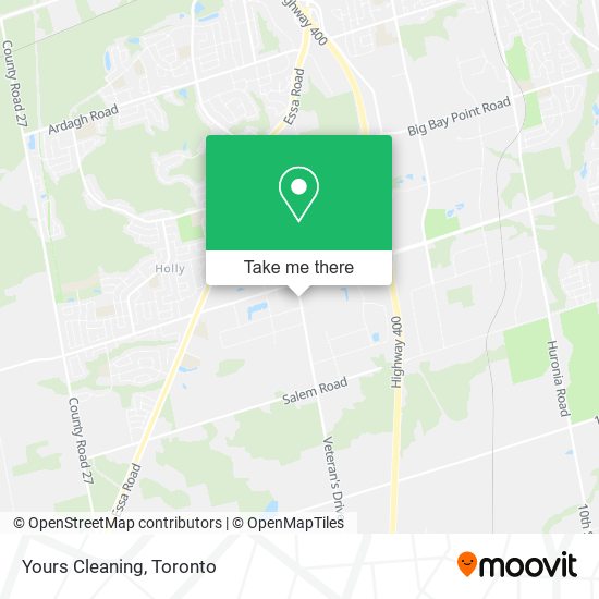 Yours Cleaning map