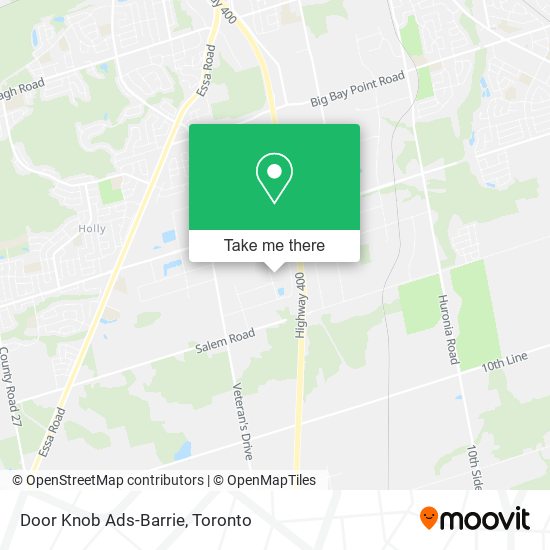 Door Knob Ads-Barrie map
