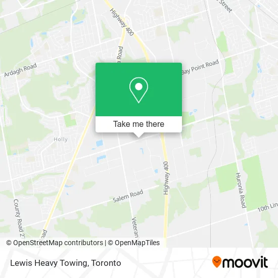 Lewis Heavy Towing map