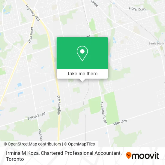 Irmina M Koza, Chartered Professional Accountant map