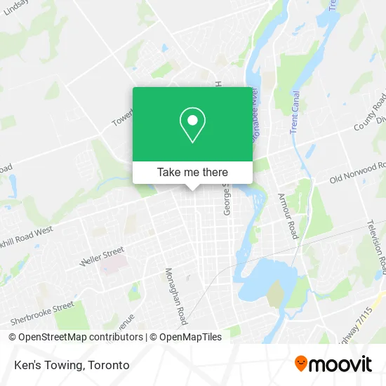 Ken's Towing map