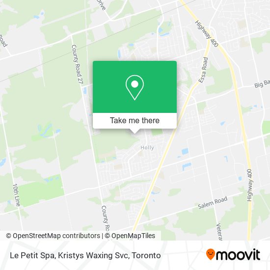 Le Petit Spa, Kristys Waxing Svc map
