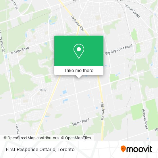 First Response Ontario map