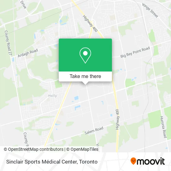 Sinclair Sports Médical Center map
