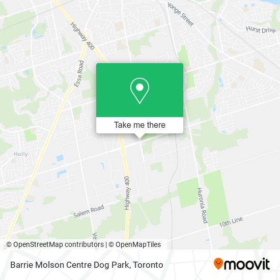 Barrie Molson Centre Dog Park plan