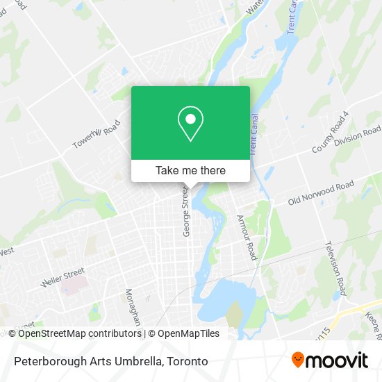 Peterborough Arts Umbrella map
