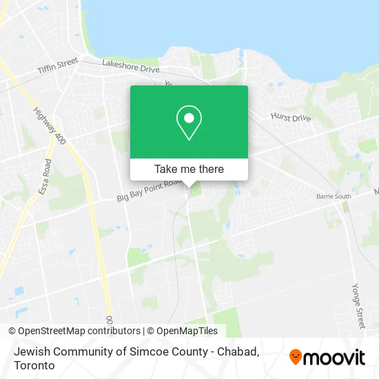 Jewish Community of Simcoe County - Chabad map