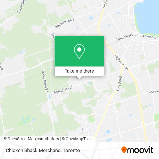 Chicken Shack Merchand map