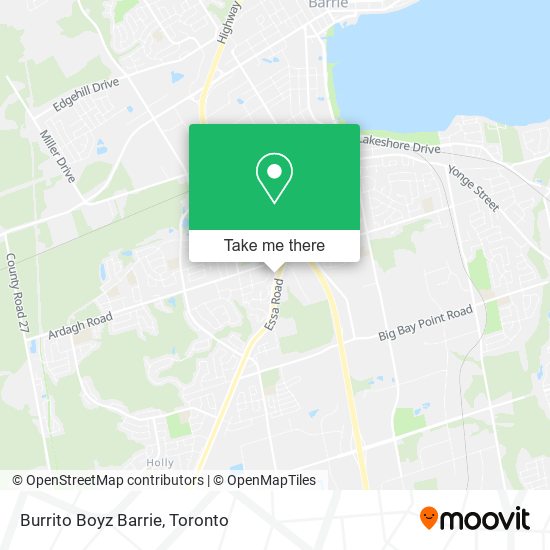 Burrito Boyz Barrie map