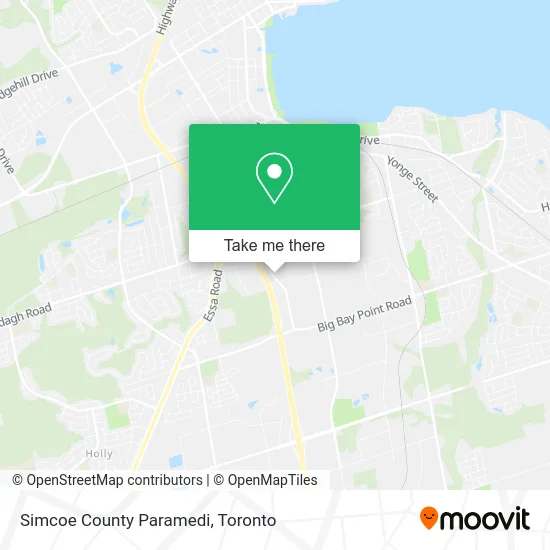 Simcoe County Paramedi map