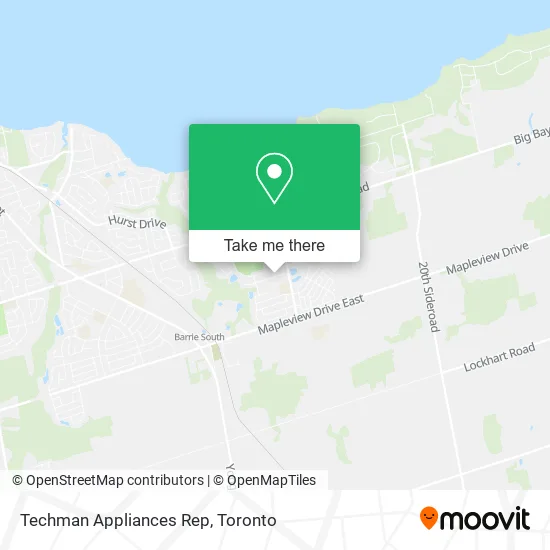 Techman Appliances Rep map