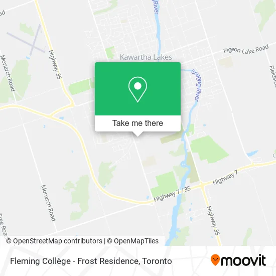 Fleming Collège - Frost Residence map