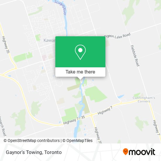 Gaynor's Towing map