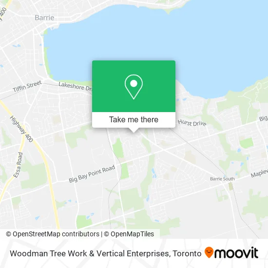 Woodman Tree Work & Vertical Enterprises map