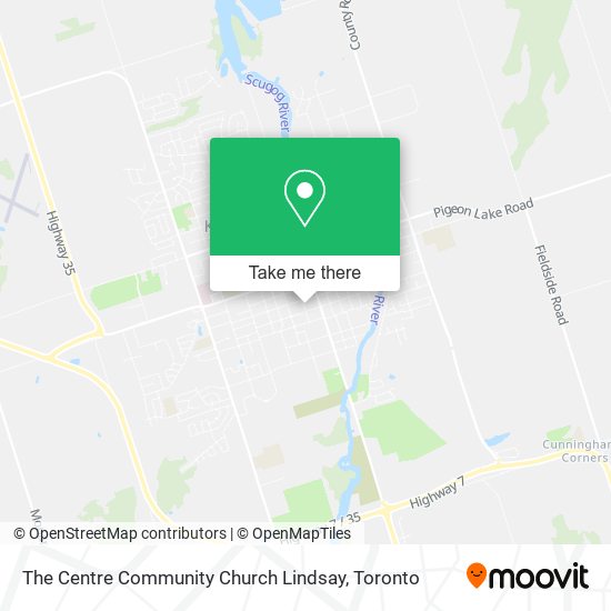 The Centre Community Church Lindsay map