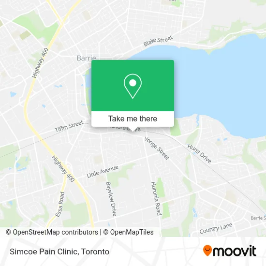 Simcoe Pain Clinic map