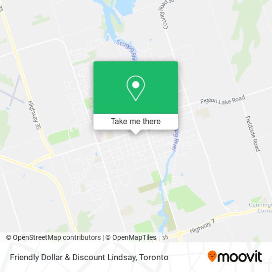 Friendly Dollar & Discount Lindsay map