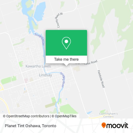 Planet Tint Oshawa map