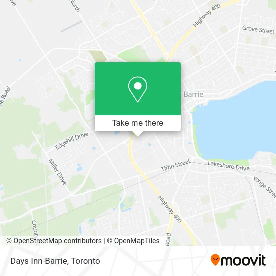 Days Inn-Barrie map
