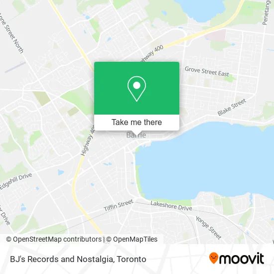 BJ's Records and Nostalgia map