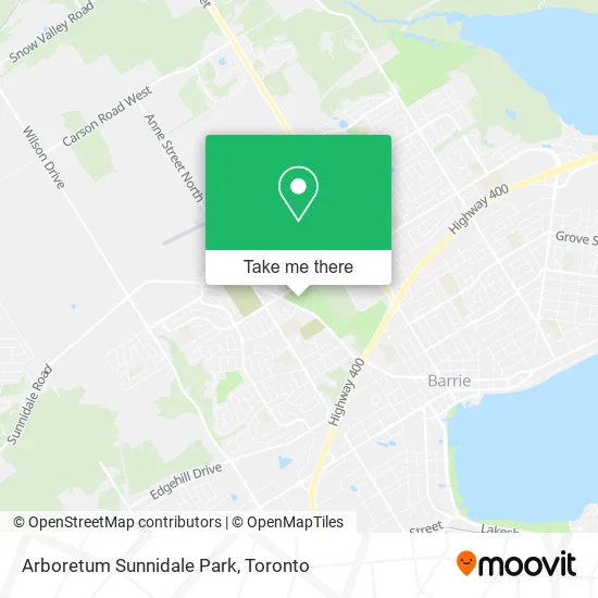 Arboretum Sunnidale Park map