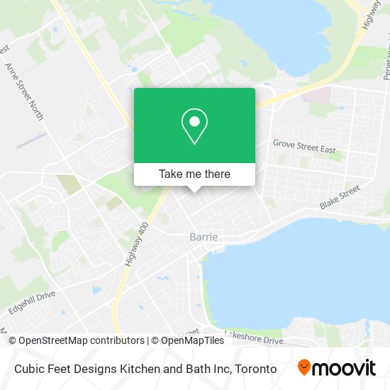 Cubic Feet Designs Kitchen and Bath Inc map