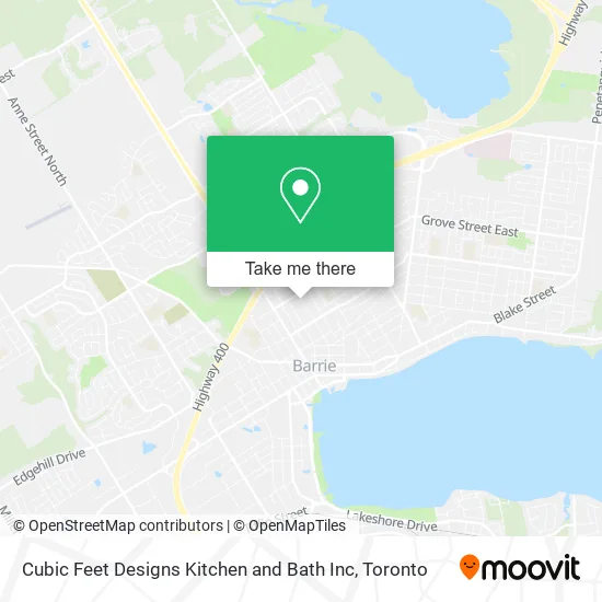 Cubic Feet Designs Kitchen and Bath Inc map