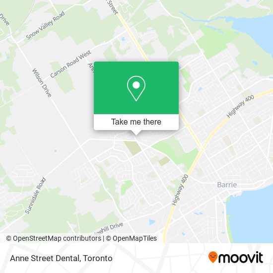 Anne Street Dental map