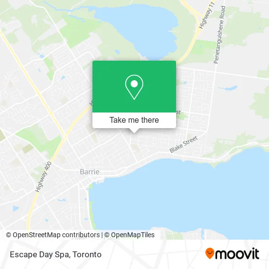 Escape Day Spa map