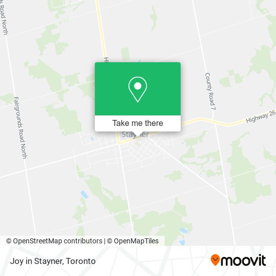 Joy in Stayner map