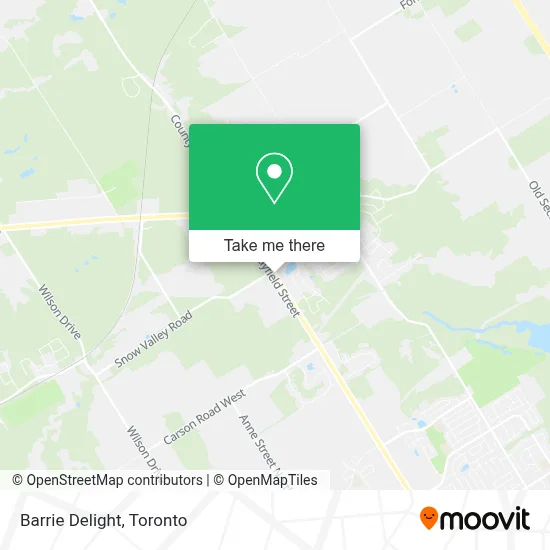 Barrie Delight map