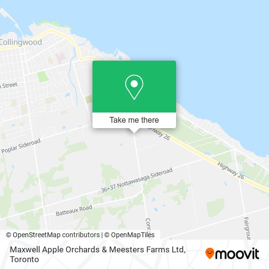 Maxwell Apple Orchards & Meesters Farms Ltd map