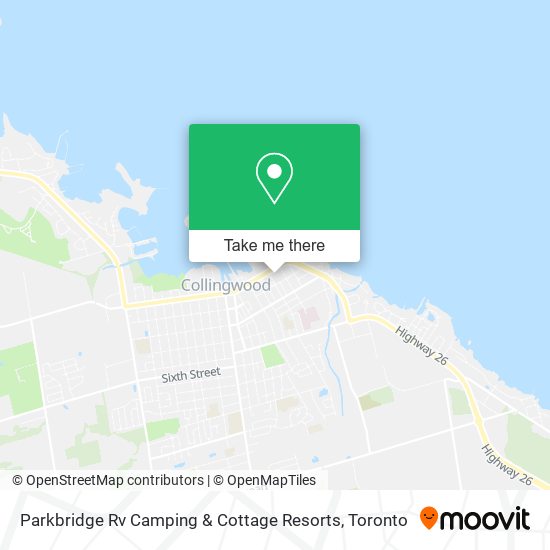 Parkbridge Rv Camping & Cottage Resorts map