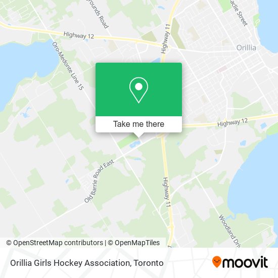 Orillia Girls Hockey Association map