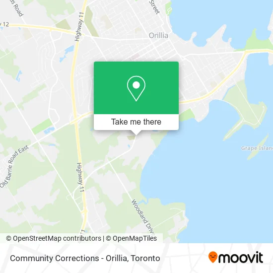 Community Corrections - Orillia map