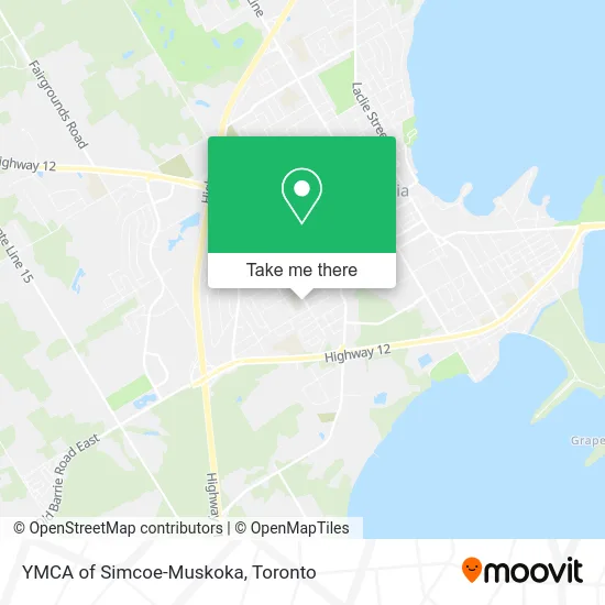 YMCA of Simcoe-Muskoka map