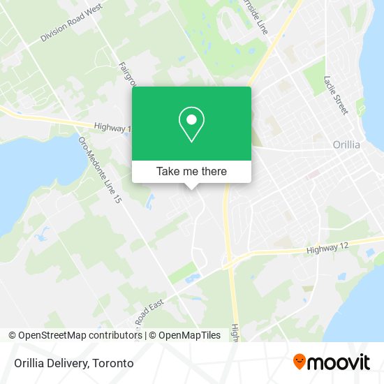 Orillia Delivery map