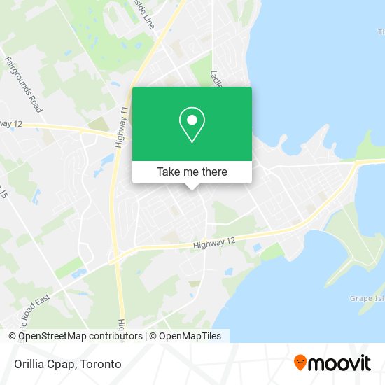 Orillia Cpap map