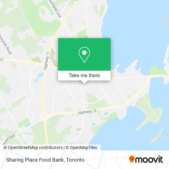 Sharing Place Food Bank map