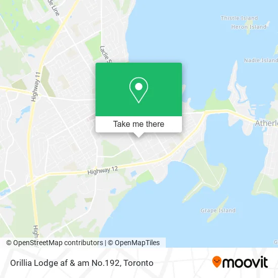 Orillia Lodge af & am No.192 map