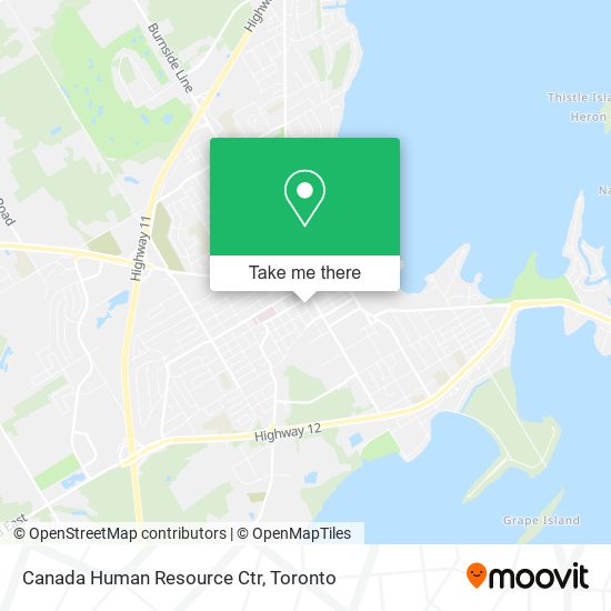 Canada Human Resource Ctr map