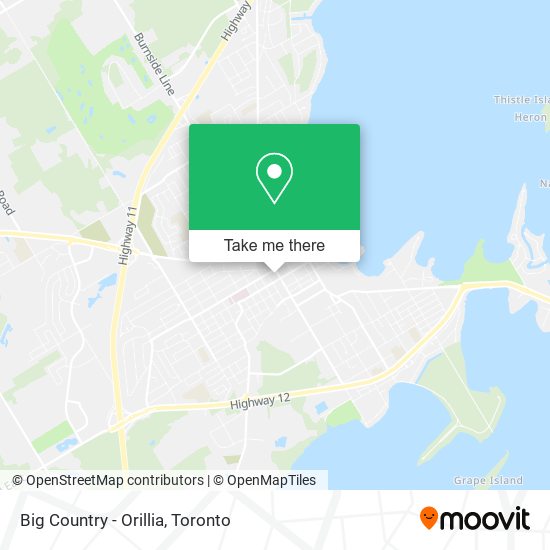 Big Country - Orillia map