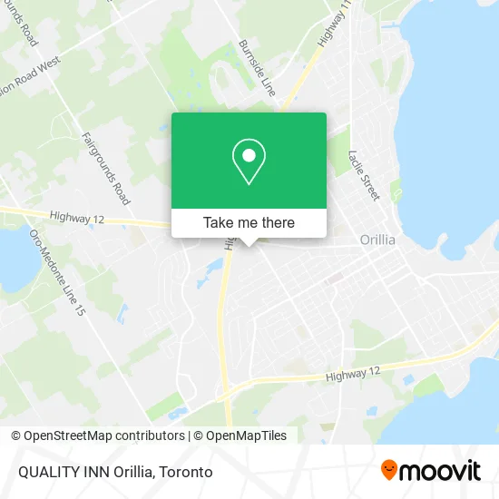 QUALITY INN Orillia map